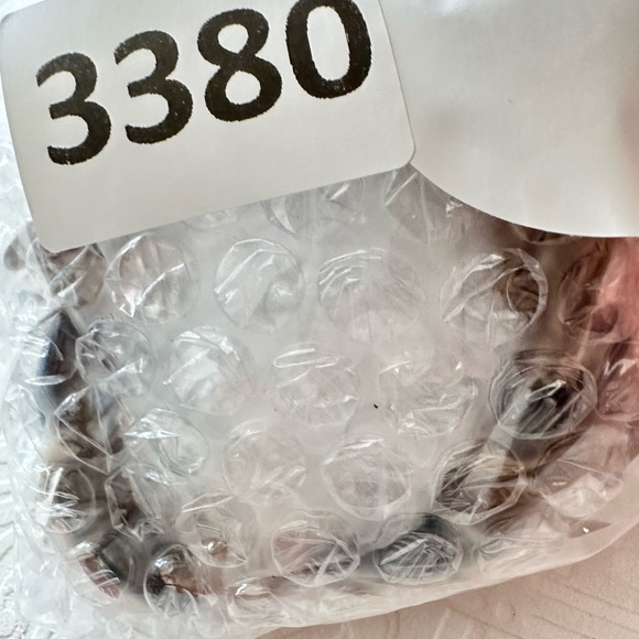 Bracelet Natural Shell And Hematite Stretch OS Mother Of Ocean Pearl 1918 R - Picture 9 of 10